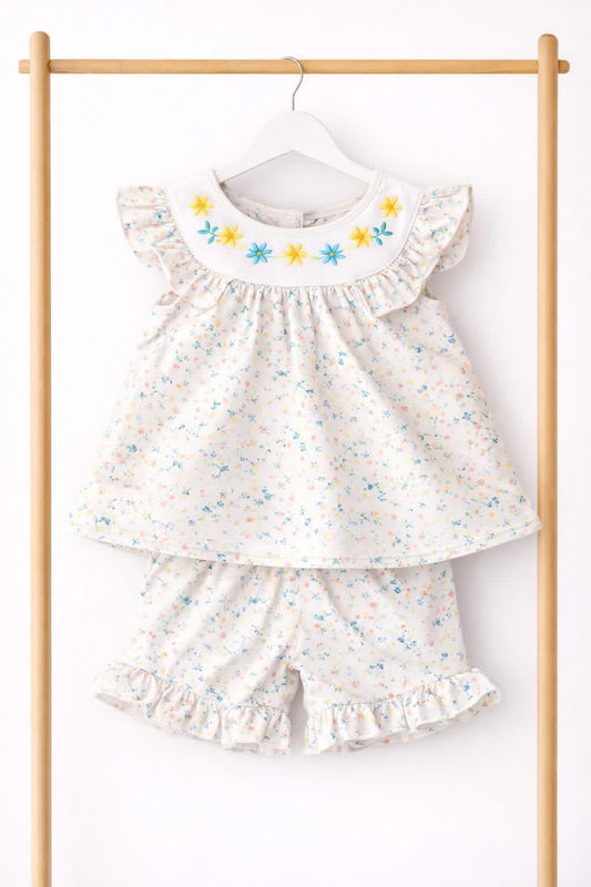 Floral Girl Shorts Set